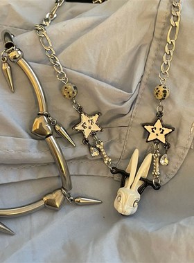 反向爱情吴罗孚子勇同款项炼刺福星兔笑脸锁骨炼全国流行嘻哈男士