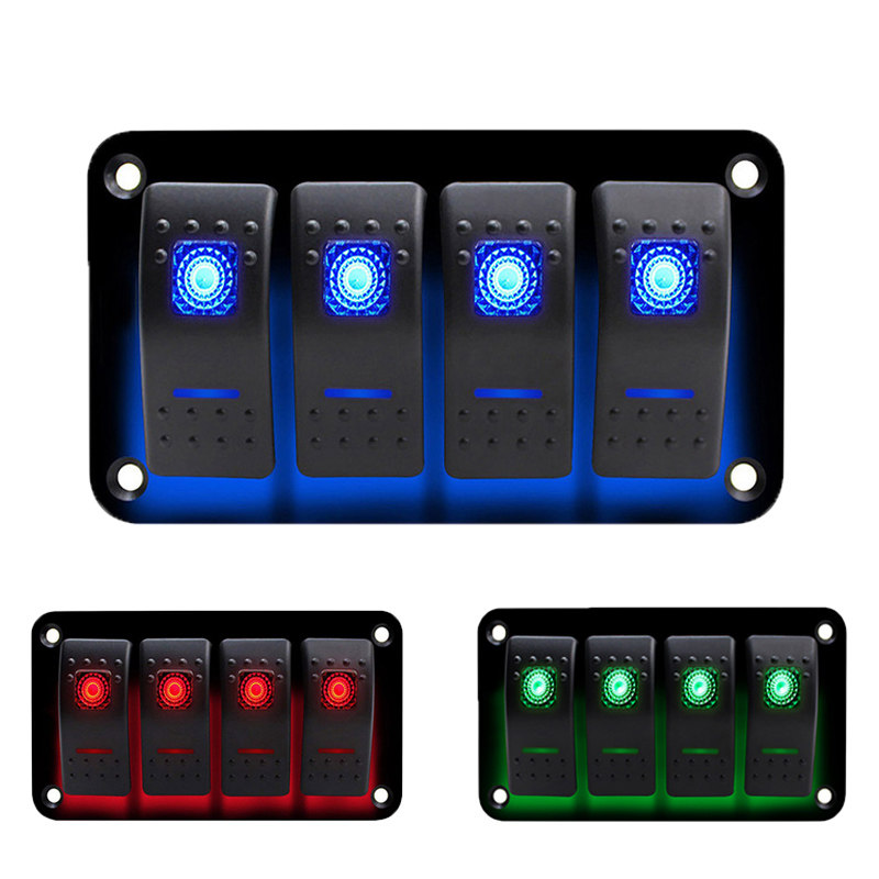 船用开关面板防水4挡6p挡房车改装翘板开关12-24V过载保护器多功,淘宝优惠券,粉丝福利购,淘宝优惠卷