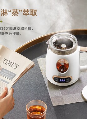 煮茶器家用蒸汽喷淋式煮茶壶泡茶C壶养生保温办公室蒸茶具茶炉小