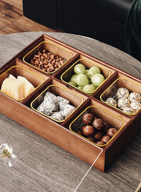 2022新款春节过年家居装饰品摆件酒柜客厅茶几果盘乔迁礼物干果盒