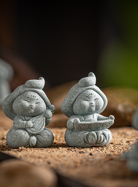 创意唐朝仕女下棋抚琴琵琶茶宠摆件复古奉旨招财客厅桌面造景装饰