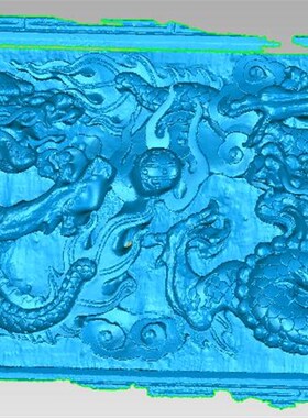 精雕图扫描图精品j双龙戏珠200 60灰度图浮雕图 石雕图 代加工