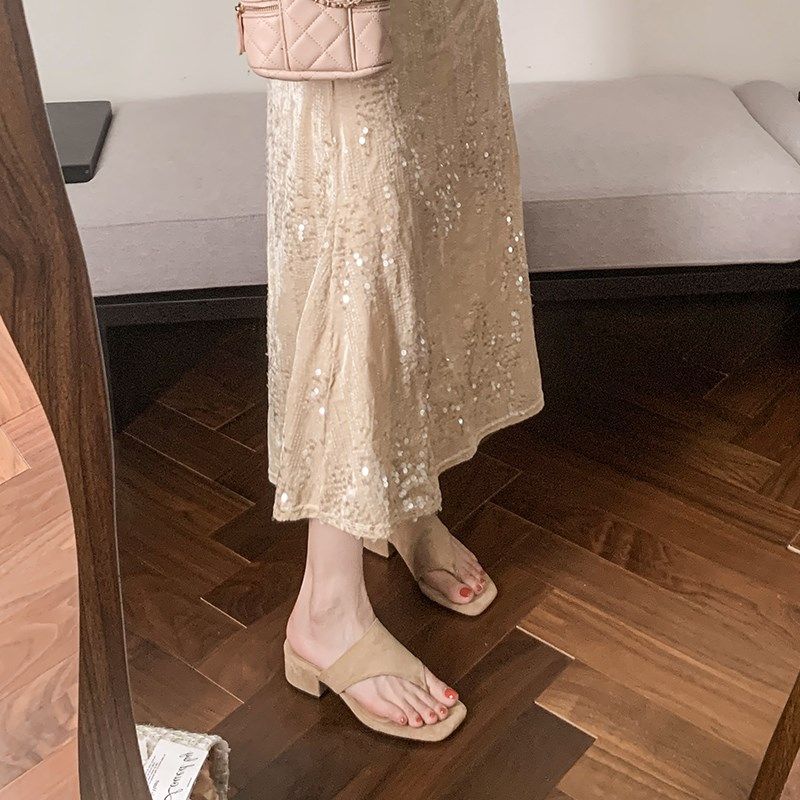 网红粗跟厚底夹趾人字拖鞋女夏20C25年新款休闲外穿沙滩凉拖凉鞋,淘宝优惠券,粉丝福利购,淘宝优惠卷