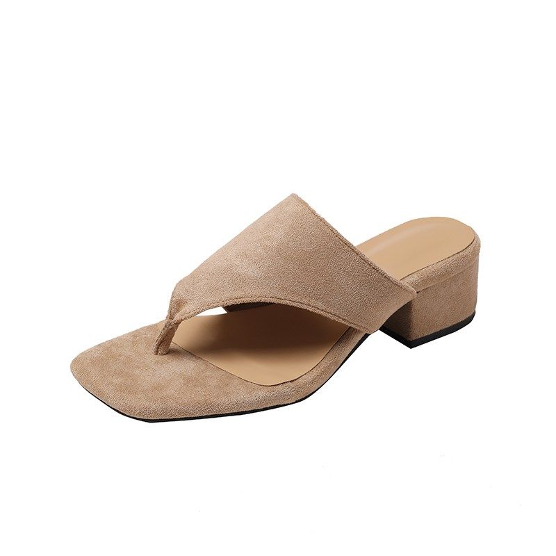 网红粗跟厚底夹趾人字拖鞋女夏20C25年新款休闲外穿沙滩凉拖凉鞋,淘宝优惠券,粉丝福利购,淘宝优惠卷