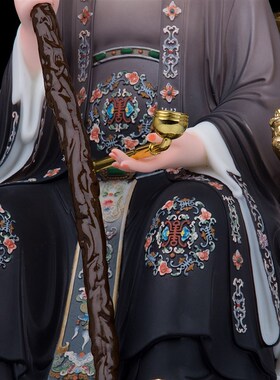 黑老太太神像铁刹山黑奶奶黑妈妈神像四大家族汉白玉彩绘家用摆件