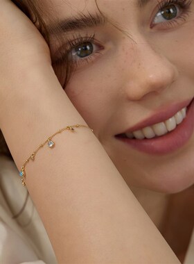 【新款】ARSIS银饰秘密花园仲夏蓝调吊坠手链高级手绳精致百搭女