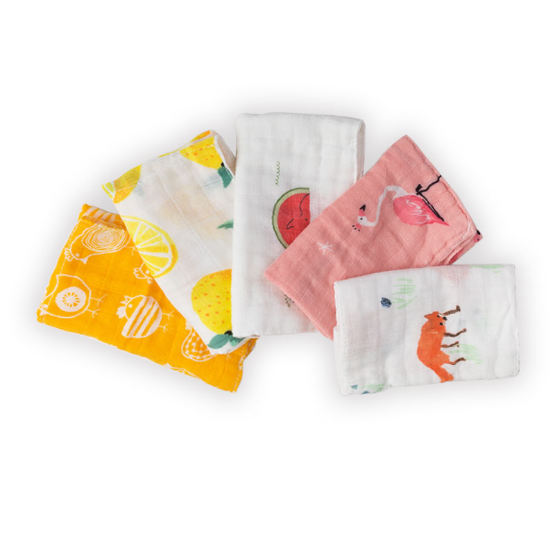 婴儿纱布口水巾纯棉洗脸毛巾新生儿用品宝宝小方巾儿童手帕手绢 - 图1