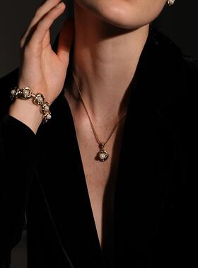 【女神礼物】RC Retro Chic意大利复古时尚金银丝珍珠手链美拉德