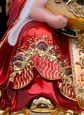 汉白玉财神爷佛像新款文财神范彝比干招财中式公司店铺工艺品摆件