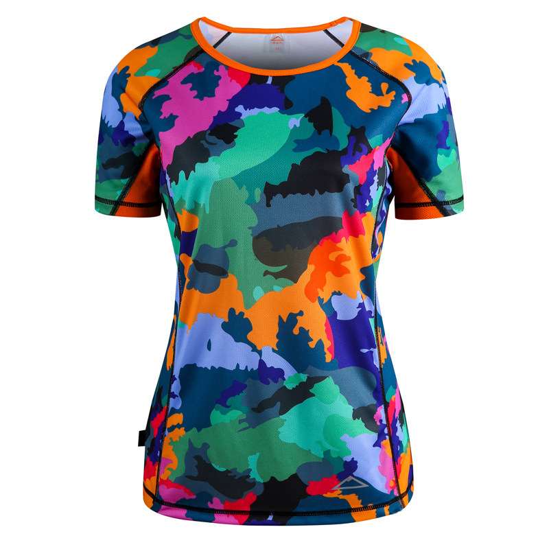 户外迷彩速干衣女短袖T恤修身显瘦弹力透气快干衣女运动徒步登山,淘宝优惠券,粉丝福利购,淘宝优惠卷
