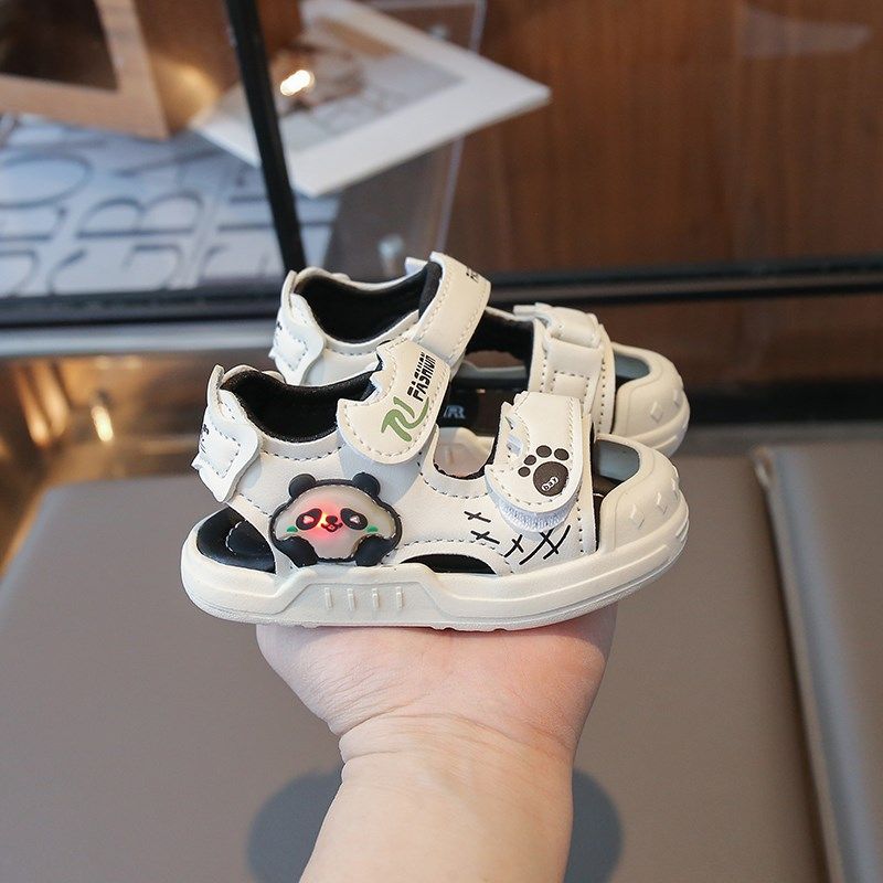 宝宝凉鞋男童夏季0一1-3岁带灯包头鞋子防滑软底女童婴幼儿学步鞋,淘宝优惠券,粉丝福利购,淘宝优惠卷