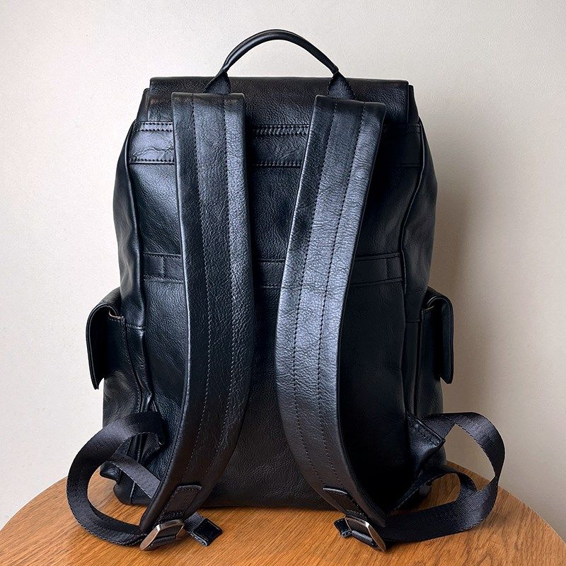 高级感真皮男双肩包大容量宽肩带2025新款头层牛皮旅行男士背包,淘宝优惠券,粉丝福利购,淘宝优惠卷