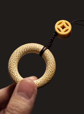 竹圈环玉竹竹环配件实心玉竹环配饰竹圈指环挂件文玩实心竹圈挂坠