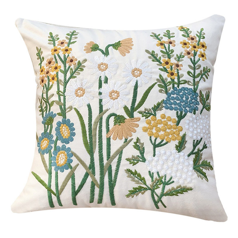 French flower pillow cushion daisy cushion sofa living room lumbar support M balcony bay window pillow case does not contain core