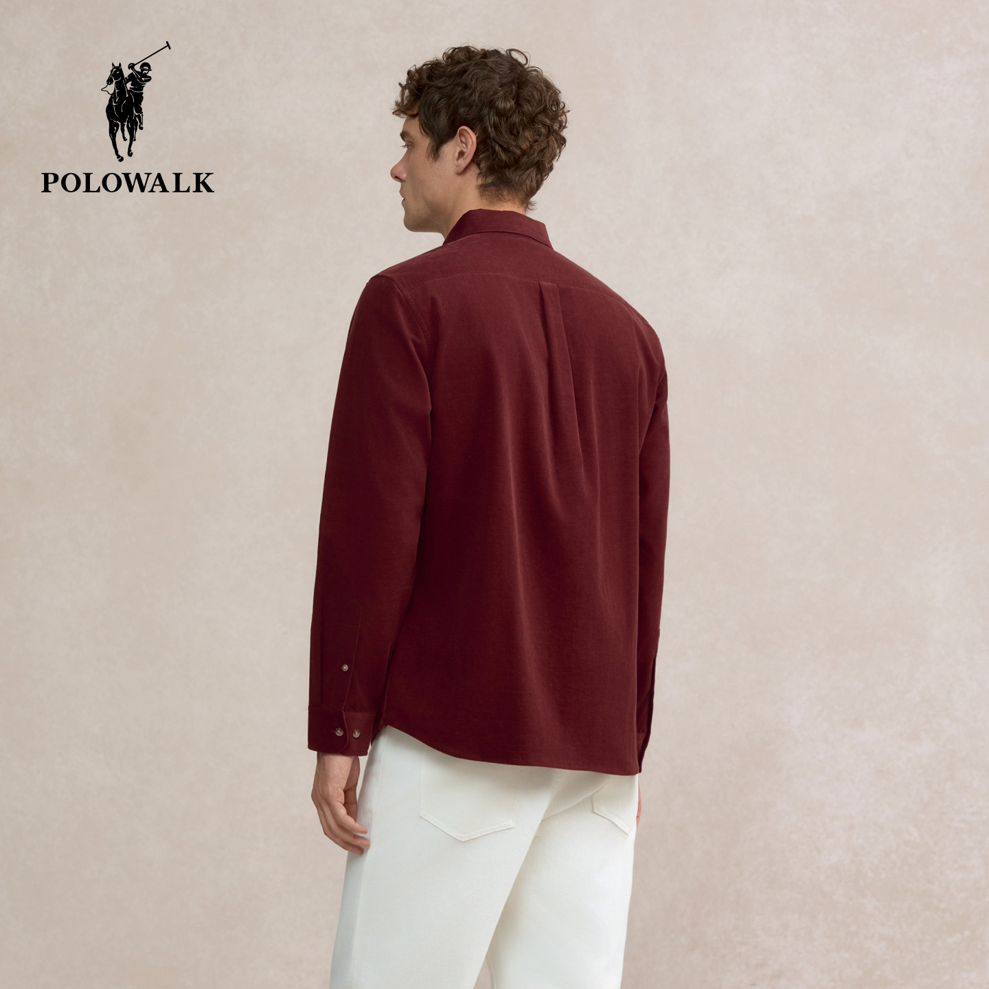 POLOWALK男装长袖衬衫2025秋季新品商务休闲灯芯绒纯棉衬衣男式,淘宝优惠券,粉丝福利购,淘宝优惠卷