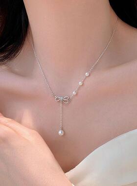 森系玫瑰花项链女轻奢小众级感锁骨链百搭学生闺蜜颈链配饰