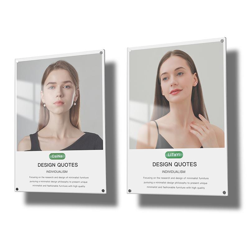 免打孔展示牌a4磁吸相框亚克力海报画框挂墙教师简介展示框透明架 - 图2