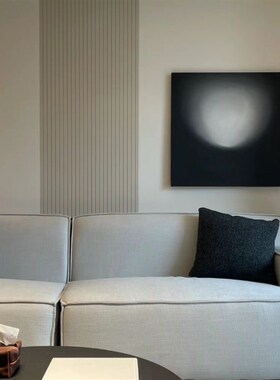 高级感多巴胺客厅无框画奶油风粉色抽E象玄关餐厅挂画ins极简壁画