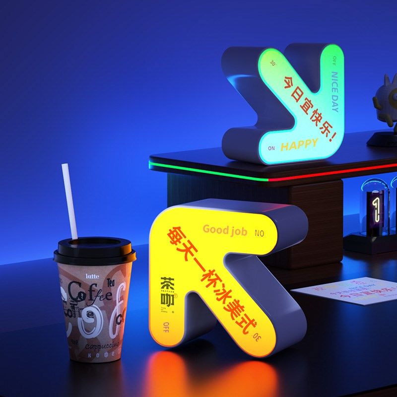 RGB氛围灯充电创意电竞房间电脑桌面装饰桌搭摆件新款彩色气氛灯,淘宝优惠券,粉丝福利购,淘宝优惠卷