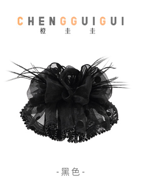 橙圭圭【波点蝶梦】鲨鱼夹百搭款优雅时尚氛围感抓夹羽毛发饰