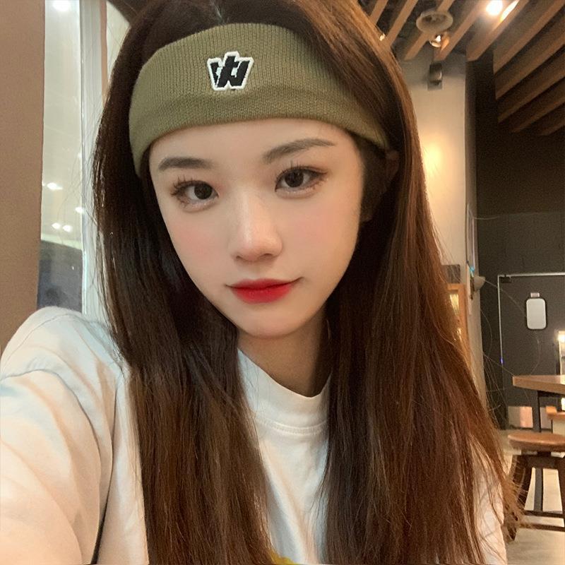 夏季高弹力运动发带薄款透气冰丝跑步吸汗毛线头带弹力针织发箍 - 图0