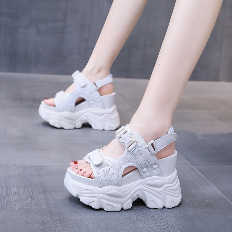 楔型凉鞋女202k3新款夏季高跟百搭仙女风时尚外穿厚底休闲沙滩鞋,淘宝优惠券,粉丝福利购,淘宝优惠卷