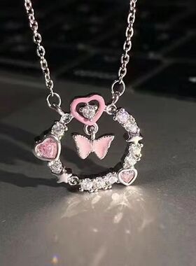 九条装项链女小众高级感轻奢设计锁骨链蝴蝶结ins学生闺蜜潮颈链