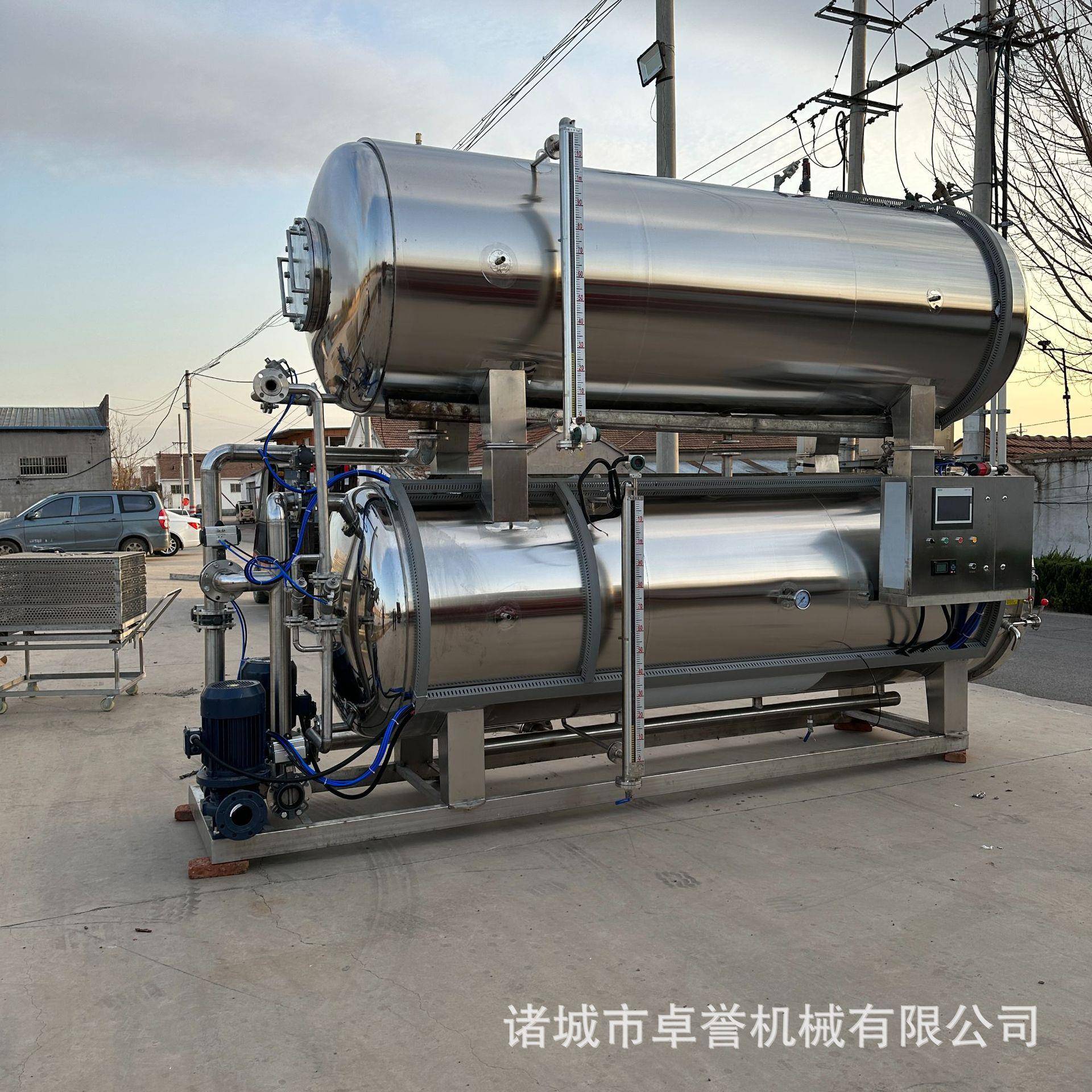 内蒙古牛肉干加工成套设备卤煮鸭舌杀菌锅猫粮猫条猫湿饭杀菌釜 - 图0