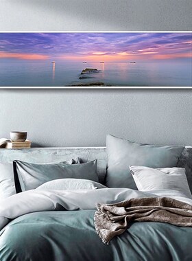 单幅装饰画卧室床头画沙发u背景墙画客厅挂画海景画酒店房间宾馆