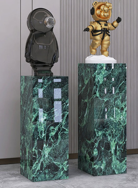 大理石底座客厅石材台立柱墩子玄关落地展示台装饰品摆件雕塑花架