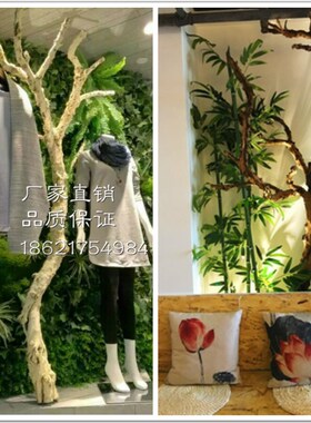 原木造型枯树漂h白石榴树服装装饰树枯树干树枝白树枝去皮枯枝装