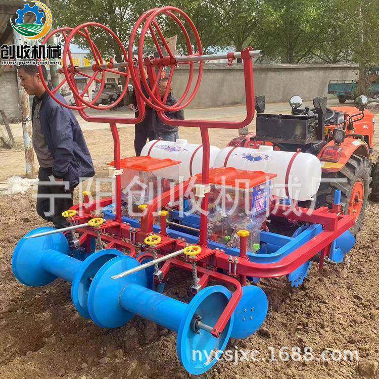 三垄六行花生播种机起垄施肥长果种植机四轮拖拉机牵引花生播种机,淘宝优惠券,粉丝福利购,淘宝优惠卷