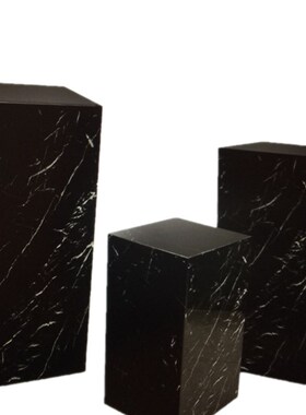 创意家饰石材工艺品酒店样板间雕塑摆件展台大理石摆台底座基座