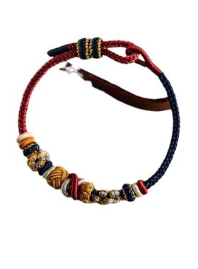 民族风格小众半成品民族潮流礼品情侣DIY编织手绳双结调整桃花结