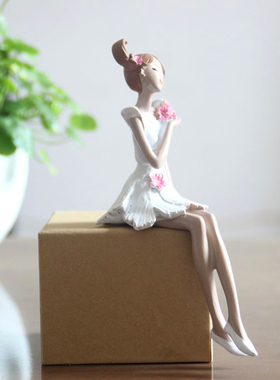 创意天使姐妹花女孩摆件客厅卧室家居装饰花园阳台庭院北欧装饰品