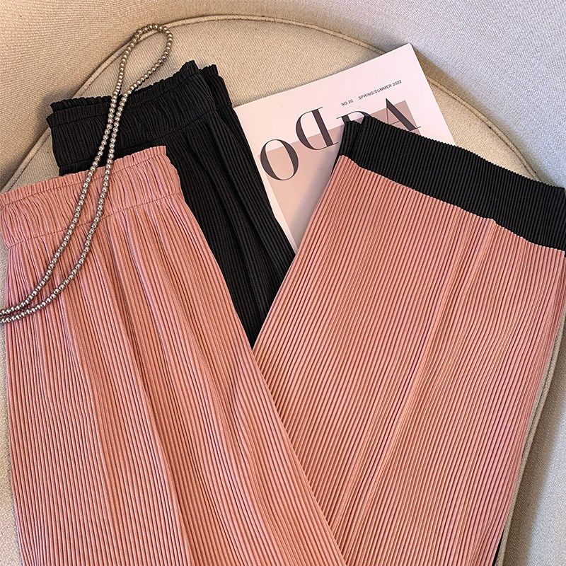 阔腿裤大码女胖mm松紧高腰梨形身材透气宽松女装夏季轻薄款长裤子,淘宝优惠券,粉丝福利购,淘宝优惠卷