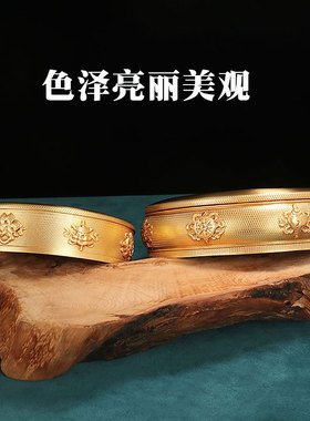 民族风曼b扎盘设计款纯铜八吉祥曼达盘修盘装饰曼茶罗基盘摆件12c