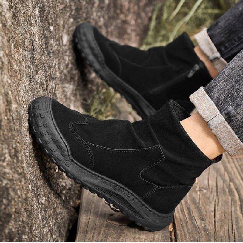 New handmade retro Chelsea boots for women 2026 new autumn and winter pleated boots thin chimney small short boots short tube