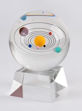 推荐太阳系水晶球摆件3D