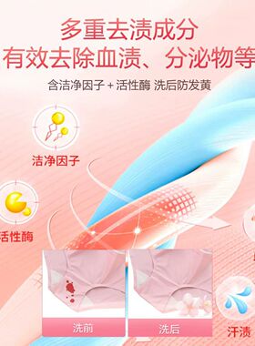 浸泡免搓洗洁狮内衣洗衣液 5 分钟瓦解顽固血渍黄渍贴身分泌物