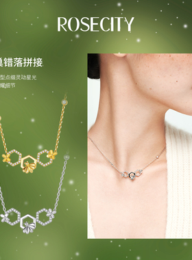 【郝熠然同款】ROSECITY有财花锁骨链轻奢高级感项链精致女配饰