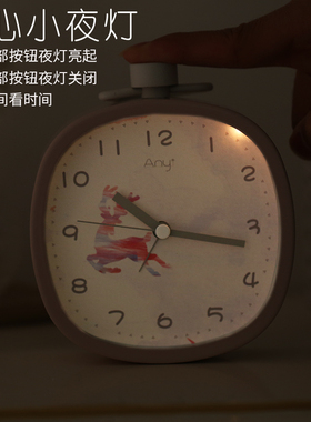 极简闹钟北欧风小台钟表床头静音闹铃学生用卧室宿舍书架装饰摆件