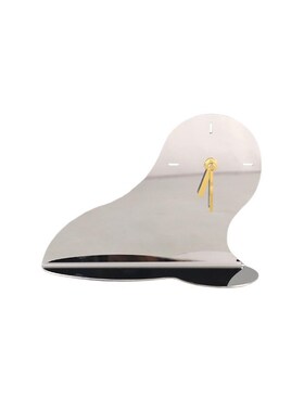 现代简约不锈钢湖泊镜面钟表台钟装饰摆件玄关书房电视柜家居饰品