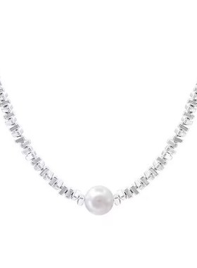 轻奢小众高级感珍珠项链 2023爆款碎银几两百搭锁骨链 时尚锁骨链