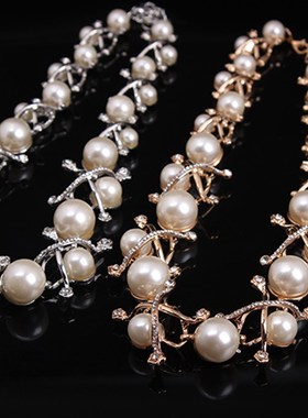 珍珠项链 网红女 韩版简约学生锁骨链送妈妈百搭连衣裙吊坠配饰品