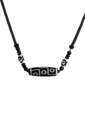 新中式九眼天珠项链男女简约百搭高级感民族风小众设计可调节项饰