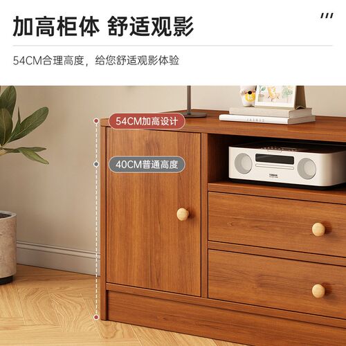 新款电视柜简约客厅家用2024新款落地电视桌卧室简易高款电视机柜 - 图1