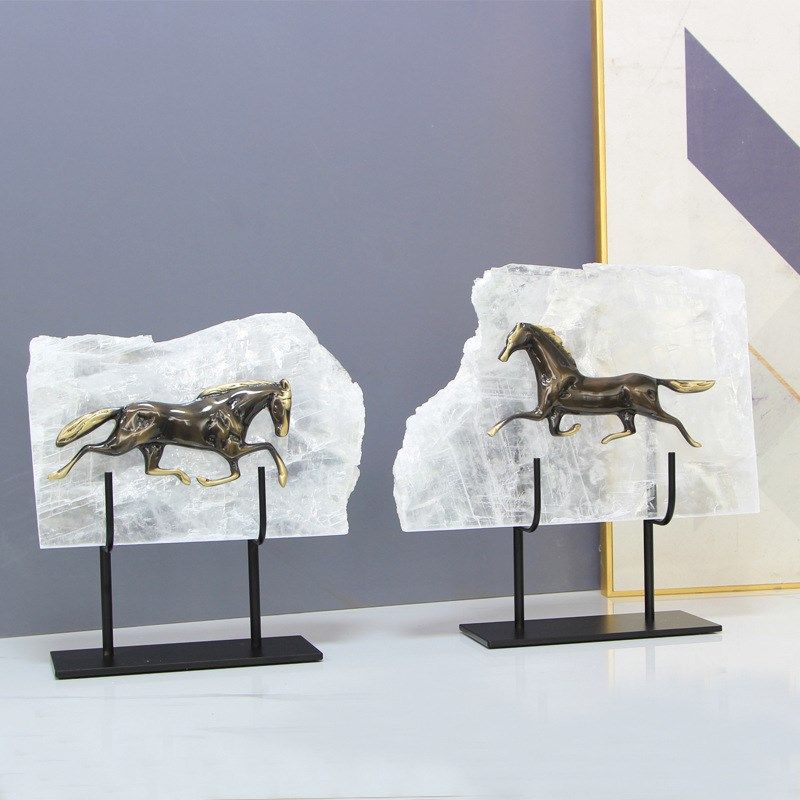 简约样板间客厅玄关电视柜酒柜装饰品设计师软装天然矿石摆件,淘宝优惠券,粉丝福利购,淘宝优惠卷