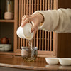White porcelain quick tea portable travel tea set for one person, simple outdoor lazy tea making artifact set, customized
