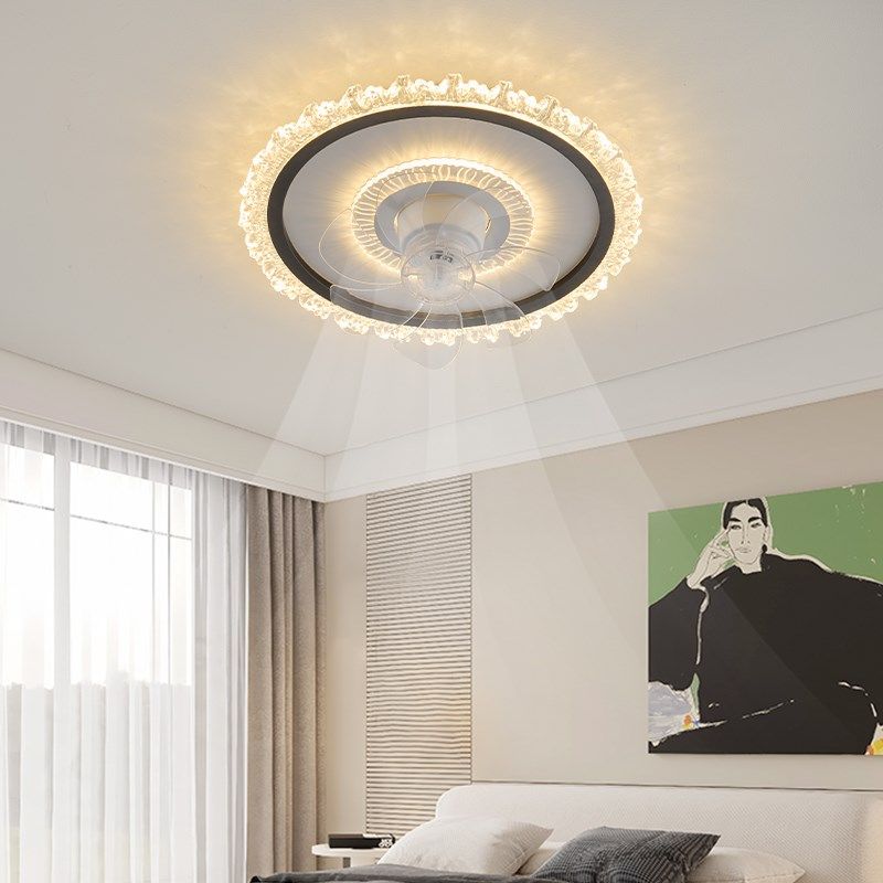 卧室风扇灯2024新款意式吊扇现代简约大气全光谱极简房间餐厅灯具,淘宝优惠券,粉丝福利购,淘宝优惠卷